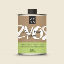 Huile d'olive infusée basilic frais infusée 25cl Zyos