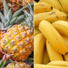 Ananas victoria et bananes
