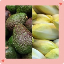 Avocats et endives Saint Valentin