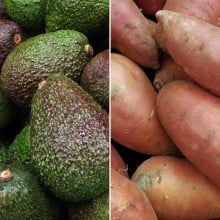 Avocats et patates douces