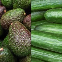 Avocats et concombres
