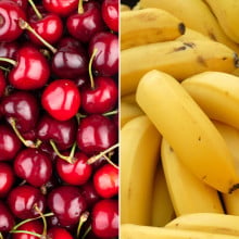 Cerises et bananes