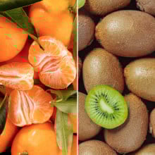 Clémentines corses et kiwis verts