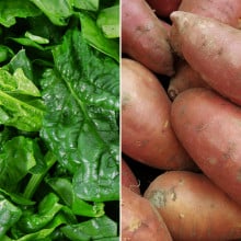 Épinards & patates douces