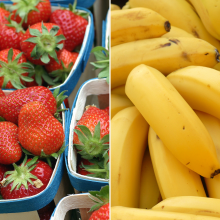 Fraises et bananes