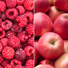 Framboises et pommes cripps pink