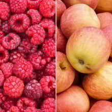 Framboises et pommes skyfresh