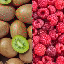 Kiwis verts & Framboises