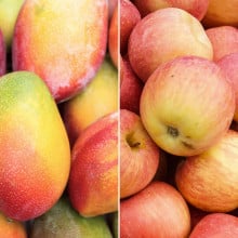 Mangue et pommes Gala