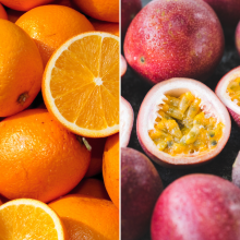 Oranges et fruits de la passion