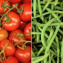 Tomates grappe et haricots verts