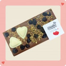 Tablette de chocolat au lait St Valentin