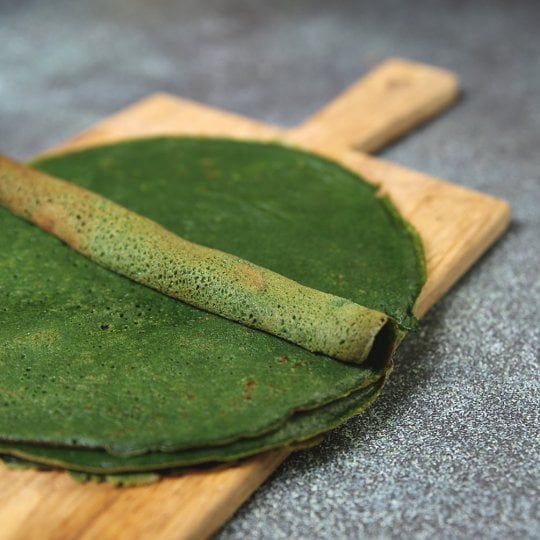 Des crêpes vertes aux épinards ! Des crêpes vertes aux épinards !