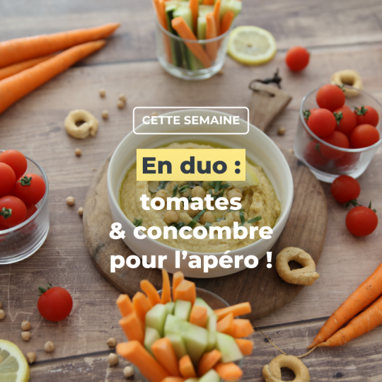 En duo : tomates & concombre pour l’apéro En duo : tomates & concombre pour l’apéro