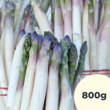Asperges blanches violettes