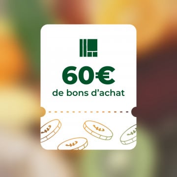 60€ de bons d'achat