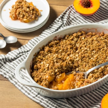 À tester : le crumble pêches et granola