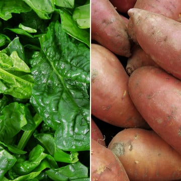 Épinards & patates douces
