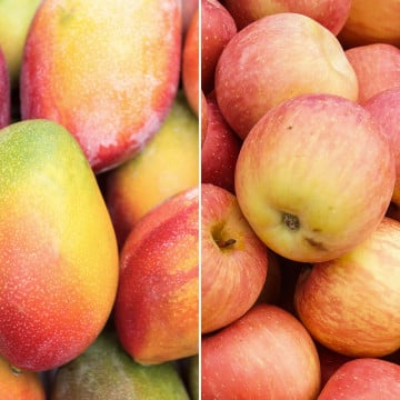 Mangue et pommes Gala