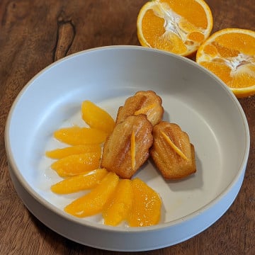Des madeleines à l'orange