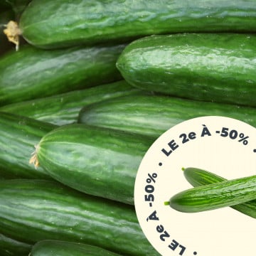 Offre 2 concombres, le 2e à  50%