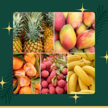 Panier de fruits "Exotique" festif Panier de fruits "Exotique" festif