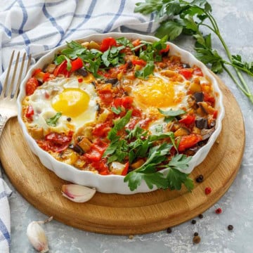 La fameuse shakshuka aux aubergines