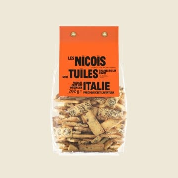Mini tuiles graines de lin et pavot   Les niçois   200g