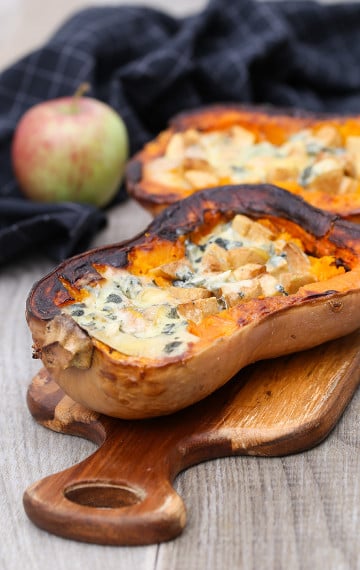 Butternut farcie au bleu