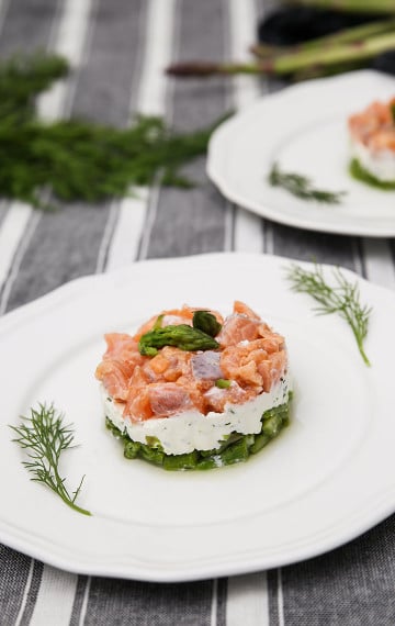 Notre tartare tricolore aux asperges