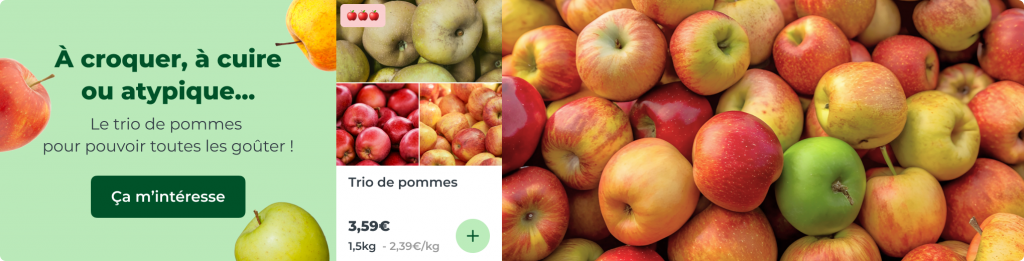Le trio de pommes, à croquer, à cuire ou atypique
