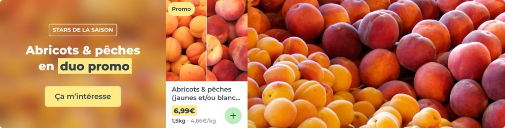 Abricots & pêches en duo promo