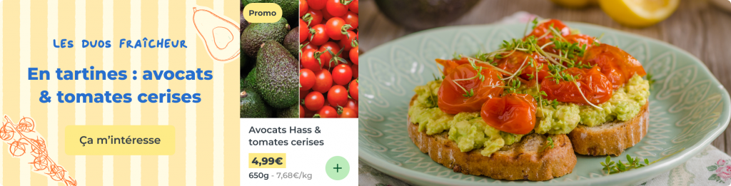 Duo fraîcheur : Les avocats et les tomates cerises