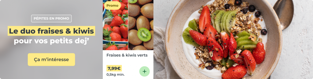 Le duo fraises & kiwis pour vos p'tit dej !