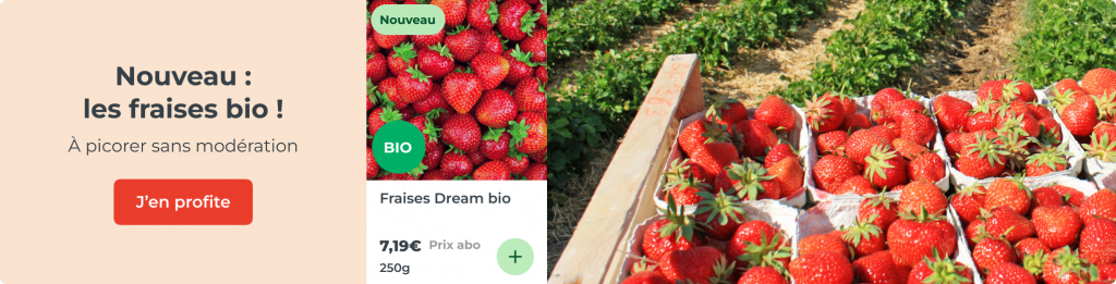 Nouveau : les fraises bio ! À picorer sans modération...