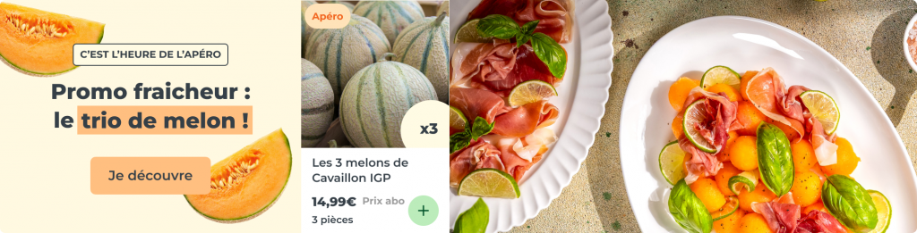 Promo fraicheur : le trio de melon !