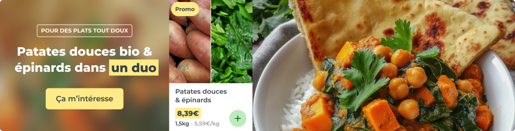 Patates douces & épinards
