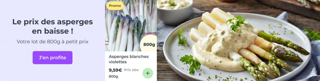 Asperges blanches violettes