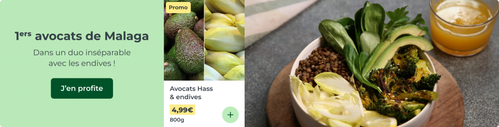 Les 1ers avocats de Malaga, en duo avec les endives