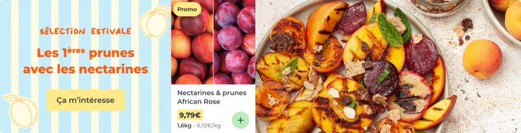 Les 1ères prunes avec les nectarines