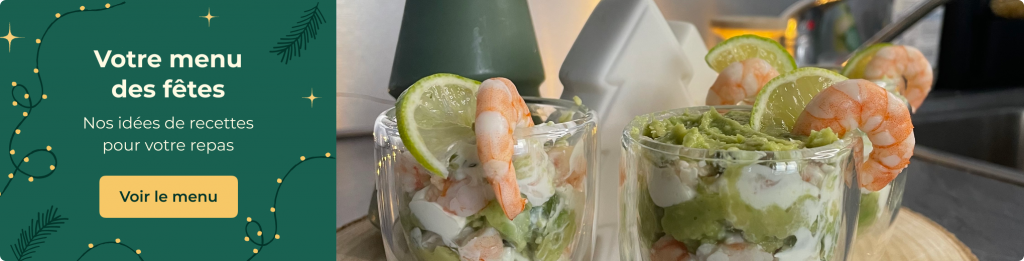 Notre menu de fêtes