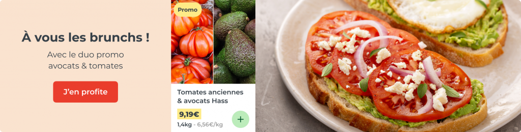 Tomates anciennes & avocats Hass