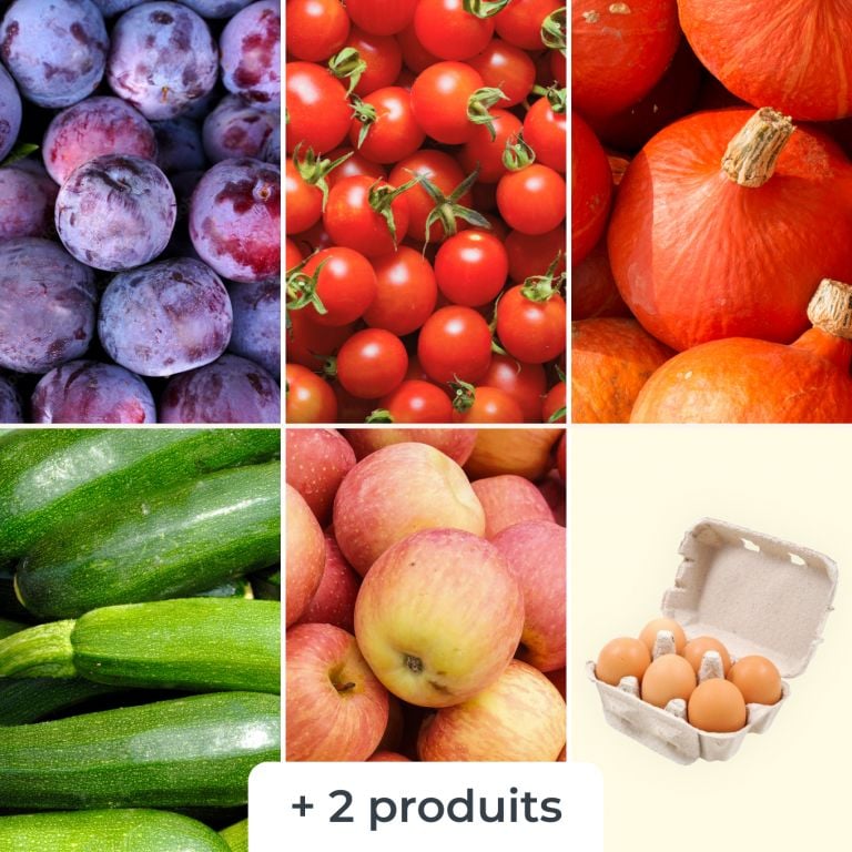 Mélange de fruits & légumes (+6 oeufs bio)