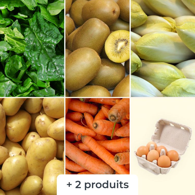 Mélange de fruits & légumes (+6 oeufs bio)