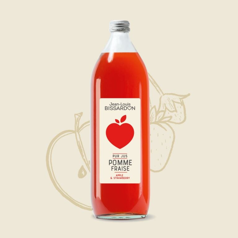 Jus de pomme fraise 1L
