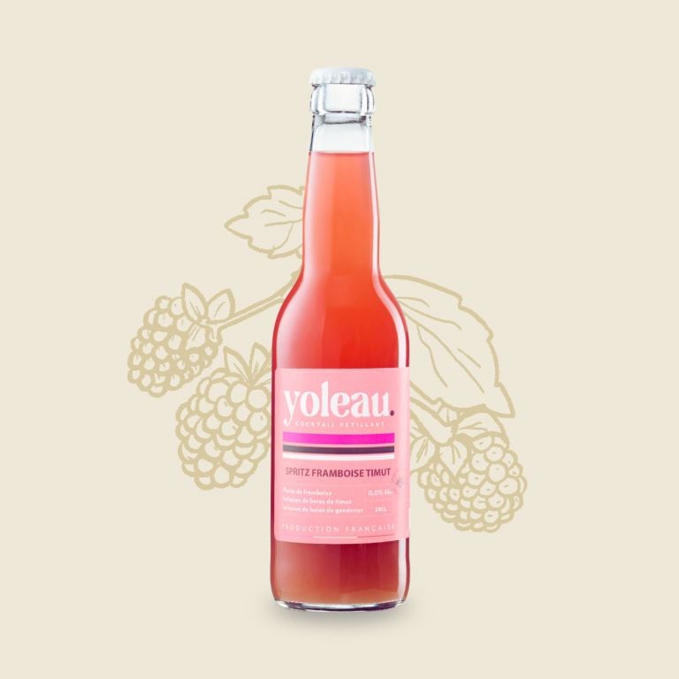 Spritz Framboise & Poivre de Timut - cocktail pétillant sans alcool 25 cL