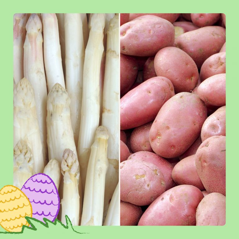 Asperges blanches & pommes de terre