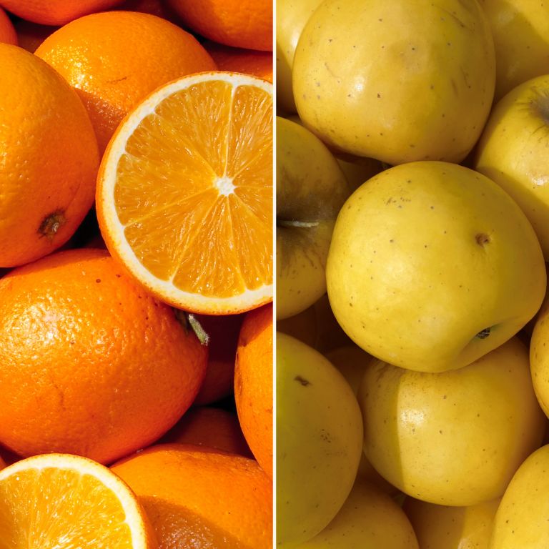 Pommes Reinette Clochard & oranges Lane Late bio