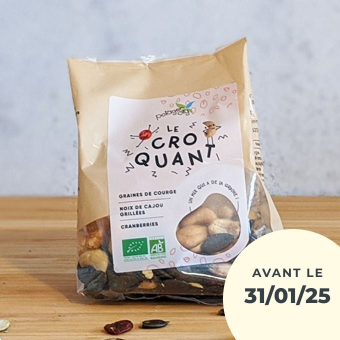 Le croquant - graines de courge, cranberries et noix de cajou grillées bio