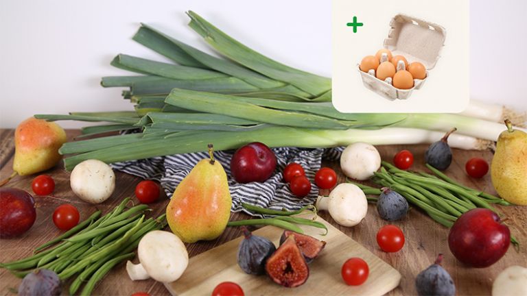 Mélange de fruits & légumes (+6 oeufs bio)